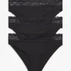 3-pak majtek bikini z koronkową lamówką 3-pak majtek bikini z koronkową lamówką
