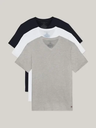 3-pak podkoszulek z dekoltem w serek z serii Cotton Classics