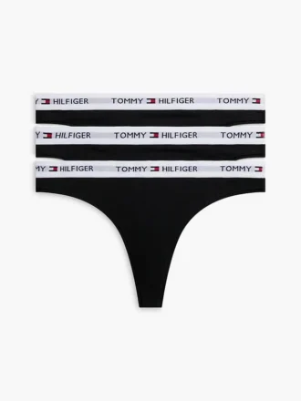 3-pak stringów z logo Tommy