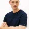 Archiwalna koszulka z grubej bawełny z logo w tym samym odcieniu Archiwalna koszulka z grubej bawełny z logo w tym samym odcieniu