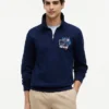 Bluza polo z kwiatowym logo i zamkiem 1/4