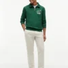 Bluza polo z kwiatowym logo i zamkiem 1/4