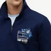 Bluza polo z kwiatowym logo i zamkiem 1/4