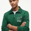 Bluza polo z kwiatowym logo i zamkiem 1/4
