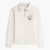 Bluza polo z kwiatowym logo i zamkiem 1/4