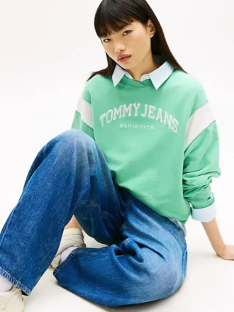 Bluza Tommy Jeans Athletics o prostym kroju