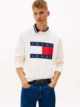 Bluza Tommy Jeans z dużym logo flagi