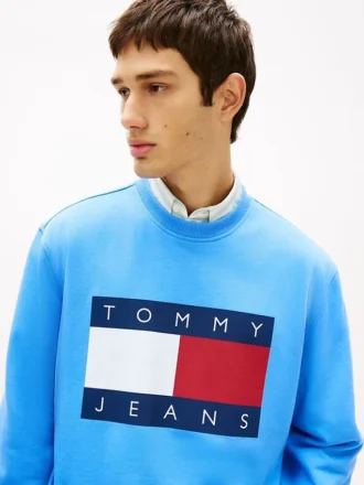 Bluza Tommy Jeans z dużym logo flagi