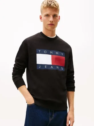 Bluza Tommy Jeans z dużym logo flagi
