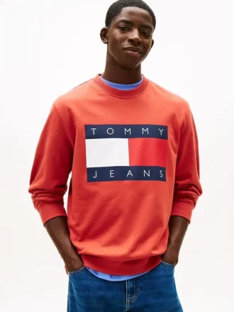Bluza Tommy Jeans z dużym logo flagi