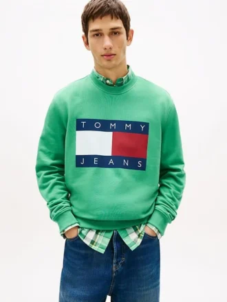 Bluza Tommy Jeans z dużym logo flagi