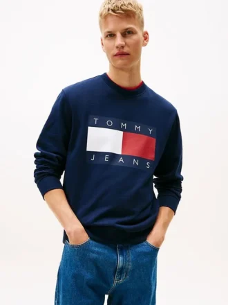 Bluza Tommy Jeans z dużym logo flagi