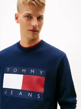Bluza Tommy Jeans z dużym logo flagi
