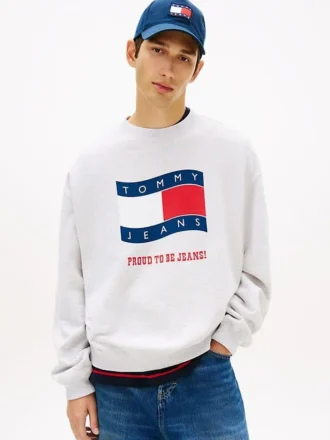 Bluza Tommy Jeans z falistym logo flagi