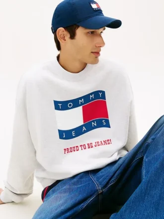 Bluza Tommy Jeans z falistym logo flagi