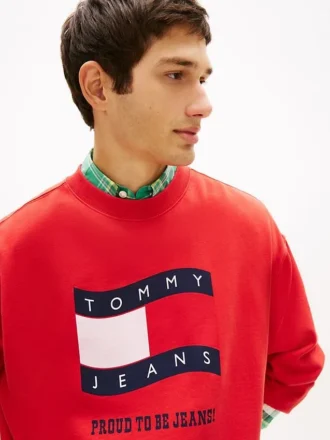 Bluza Tommy Jeans z falistym logo flagi