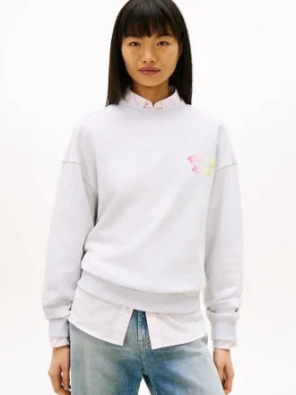 Bluza Tommy Jeans z nadrukiem w stylu puff