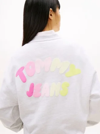 Bluza Tommy Jeans z nadrukiem w stylu puff