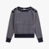 Bluza w paski z dekoltem w łódkę i złotymi guzikami Bluza w paski z dekoltem w łódkę i złotymi guzikami