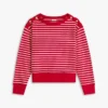 Bluza w paski z dekoltem w łódkę i złotymi guzikami Bluza w paski z dekoltem w łódkę i złotymi guzikami