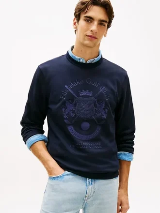 Bluza z dzianiny Intechno z tonowym logo klubu