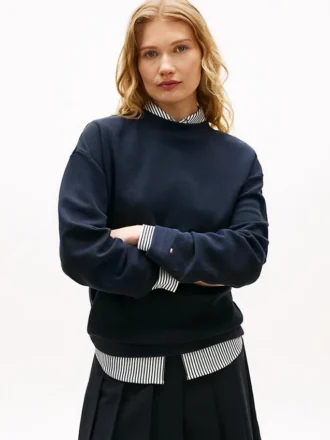 Bluza z interlocku z złotymi guzikami