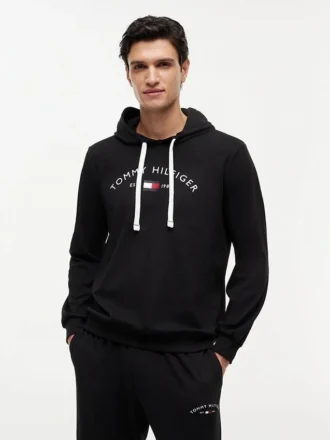 Bluza z kapturem Hilfiger Logo Pique Sleep
