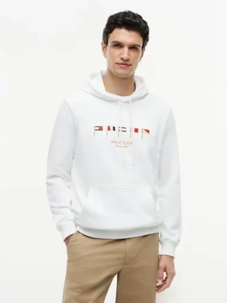 Bluza z kapturem z haftowaną flagą morską