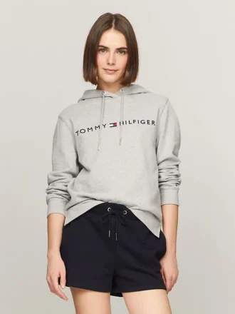 Bluza z kapturem z haftowanym logo Tommy
