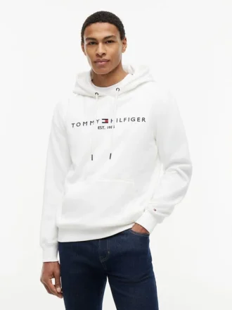 Bluza z kapturem z haftowanym logo Tommy