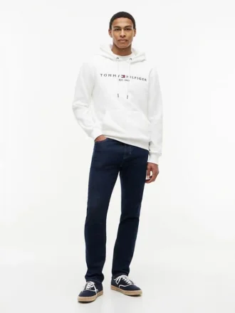 Bluza z kapturem z haftowanym logo Tommy