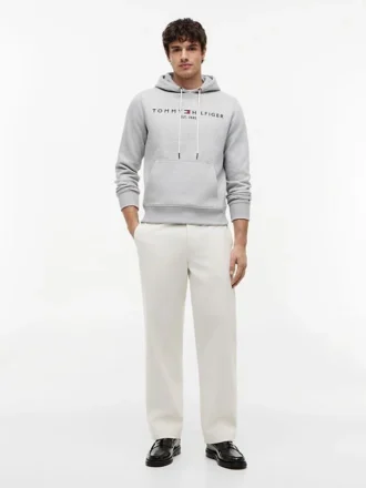 Bluza z kapturem z haftowanym logo Tommy