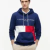 Bluza z kapturem z haftowanym logo Tommy w stylu colorblock Bluza z kapturem z haftowanym logo Tommy w stylu colorblock
