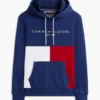 Bluza z kapturem z haftowanym logo Tommy w stylu colorblock Bluza z kapturem z haftowanym logo Tommy w stylu colorblock
