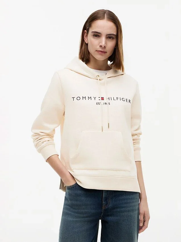 Bluza z kapturem z polaru z logo Tommy Bluza z kapturem z polaru z logo Tommy