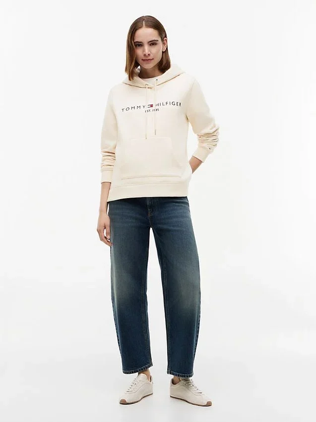 Bluza z kapturem z polaru z logo Tommy Bluza z kapturem z polaru z logo Tommy