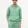 Bluza z kapturem z tkaniny frotte poddanej praniu