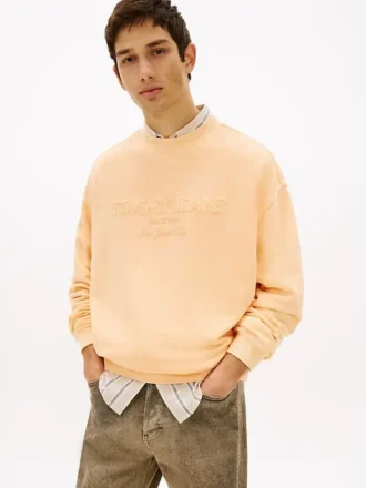 Bluza z logo Tommy Jeans barwiona w całości