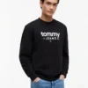 Bluza z logo Tommy Jeans z zamszowego materiału Bluza z logo Tommy Jeans z zamszowego materiału