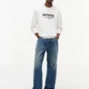 Bluza z logo Tommy Jeans z zamszowego materiału Bluza z logo Tommy Jeans z zamszowego materiału