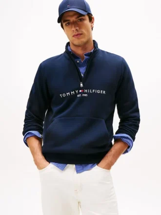 Bluza z logo Tommy z zamkiem 1/4