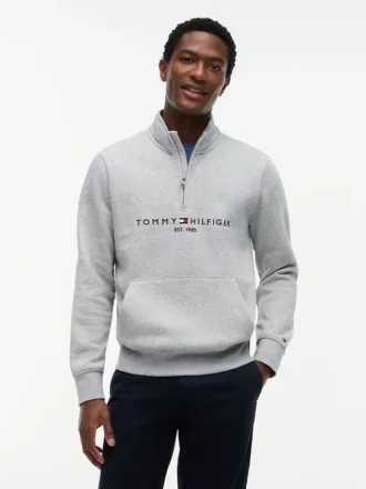 Bluza z logo Tommy z zamkiem 1/4