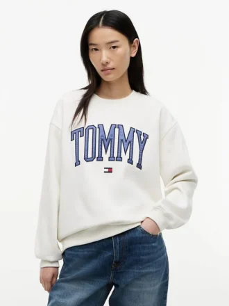 Bluza z okrągłym dekoltem i logo Varsity Tommy