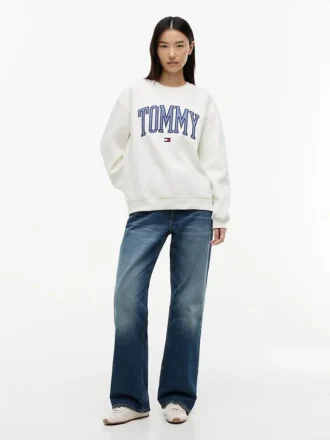 Bluza z okrągłym dekoltem i logo Varsity Tommy