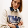 Bluza z okrągłym dekoltem i logo Varsity Tommy Bluza z okrągłym dekoltem i logo Varsity Tommy