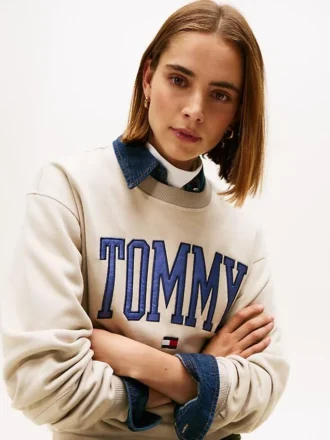 Bluza z okrągłym dekoltem i logo Varsity Tommy