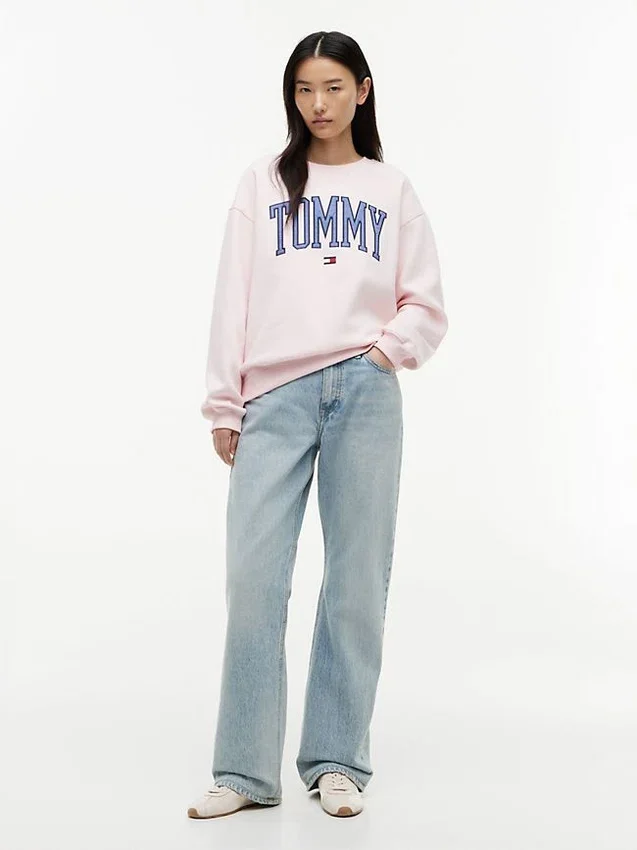 Bluza z okrągłym dekoltem i logo Varsity Tommy Bluza z okrągłym dekoltem i logo Varsity Tommy