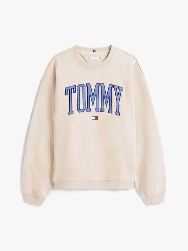 Bluza z okrągłym dekoltem i logo Varsity Tommy Bluza z okrągłym dekoltem i logo Varsity Tommy
