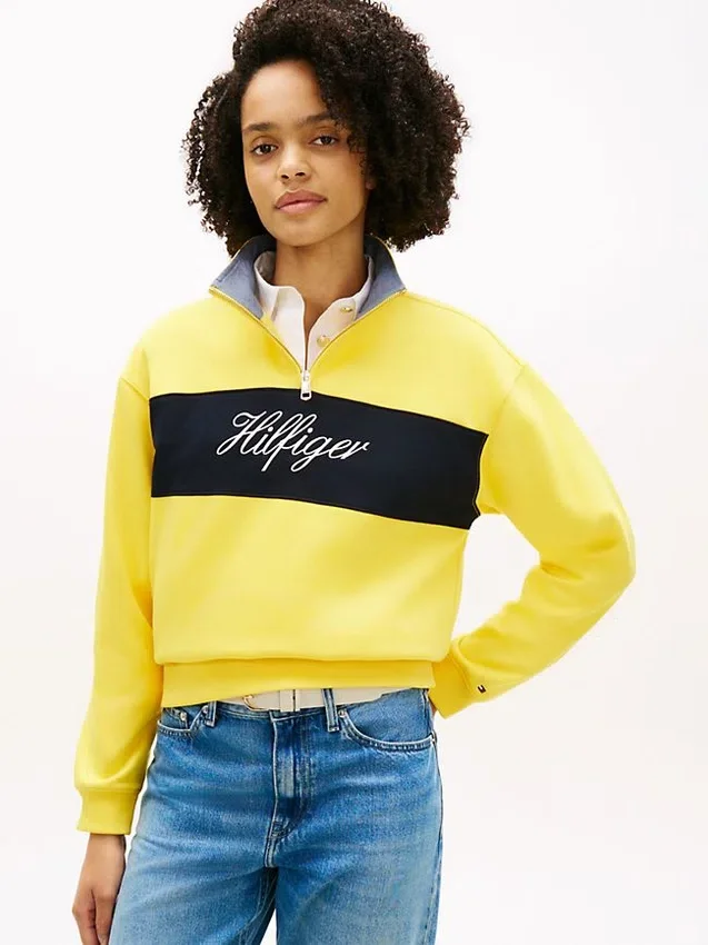 Bluza z zamkiem 1/4 i szczotkowanym wnętrzem Bluza z zamkiem 1/4 i szczotkowanym wnętrzem
