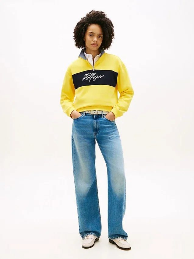 Bluza z zamkiem 1/4 i szczotkowanym wnętrzem Bluza z zamkiem 1/4 i szczotkowanym wnętrzem